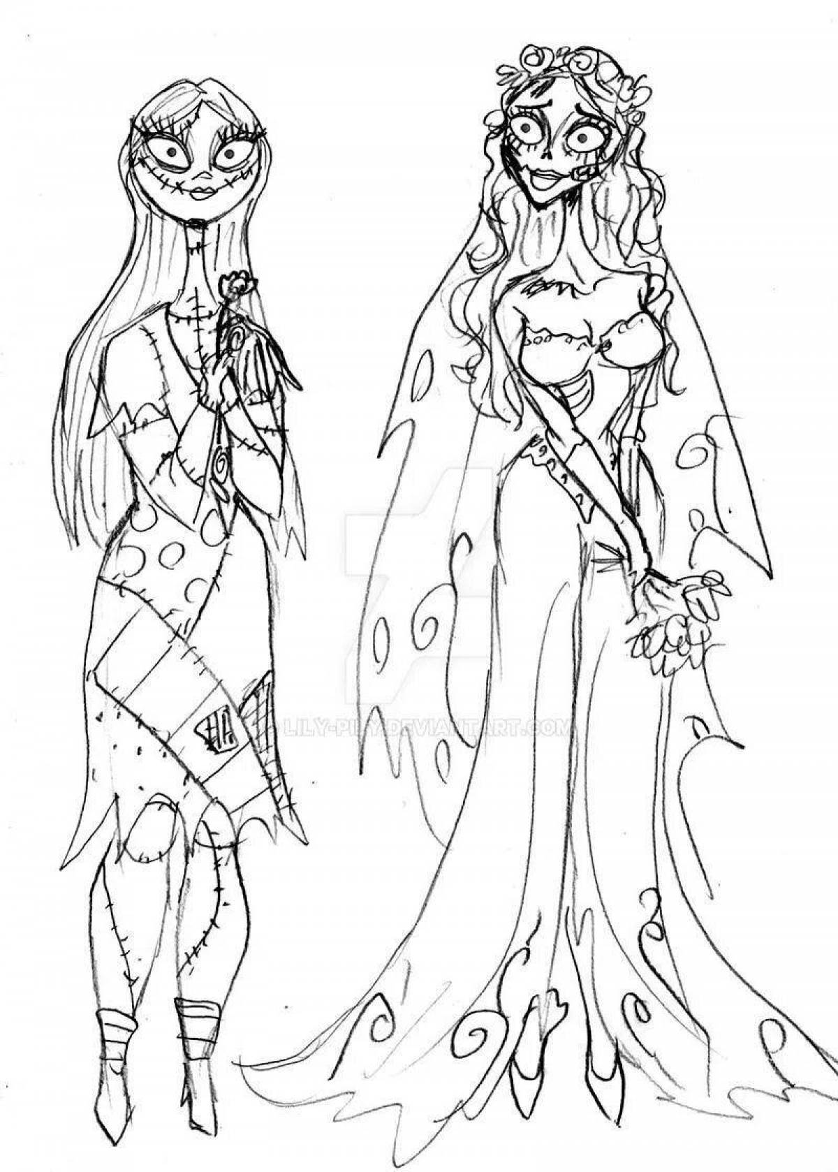 Shocking corpse bride coloring book