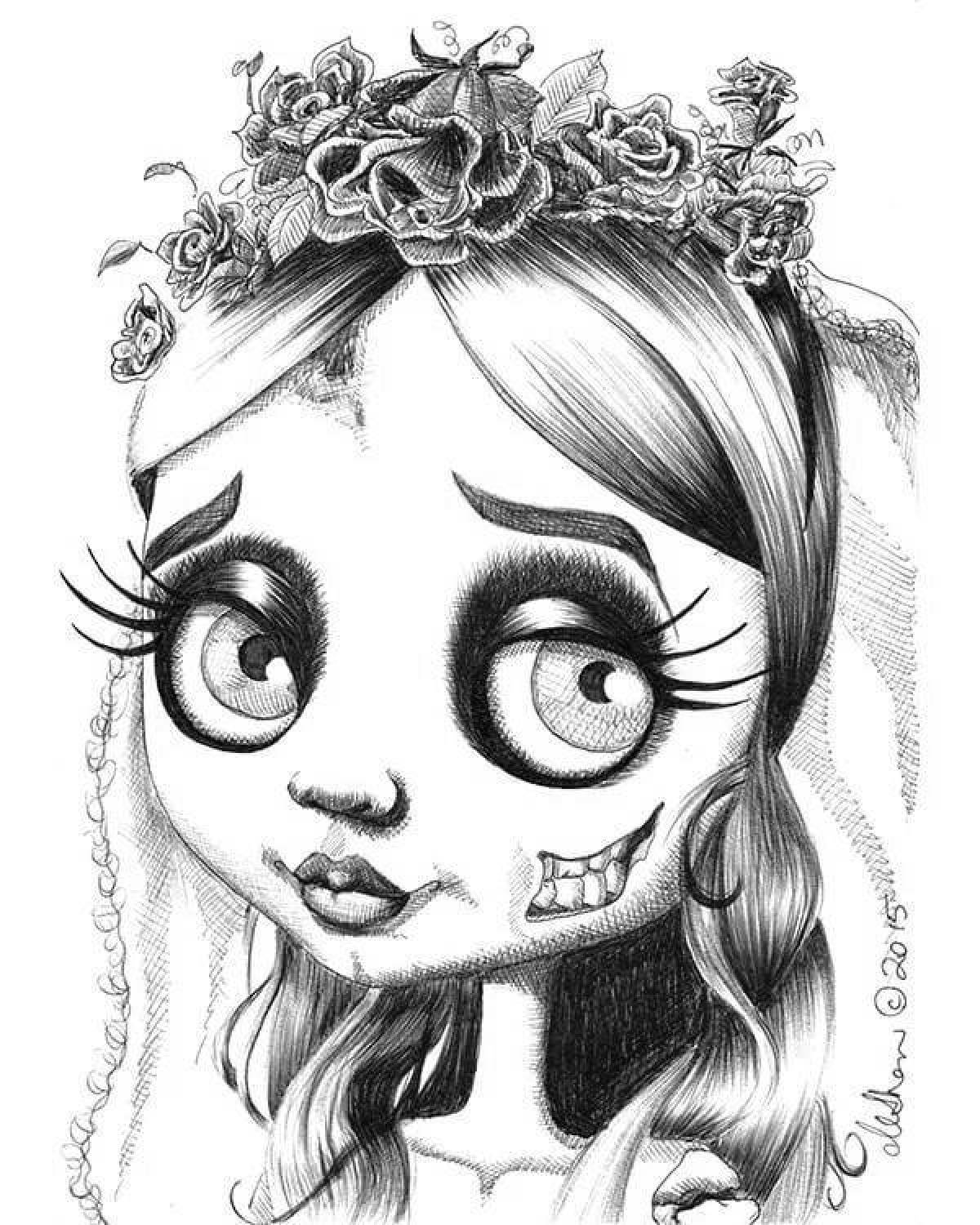 Morbid coloring corpse bride