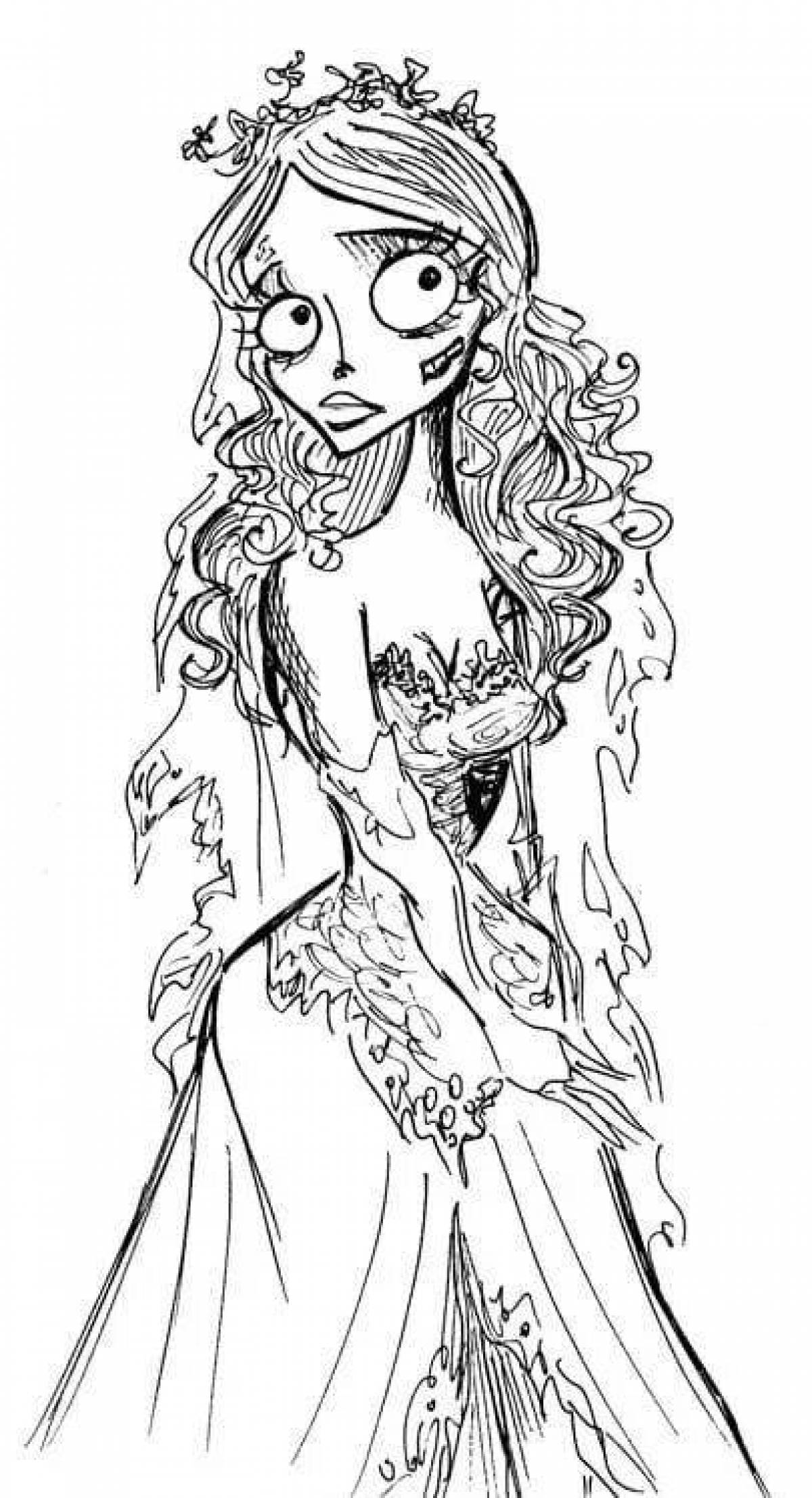 Disgusting corpse bride coloring book