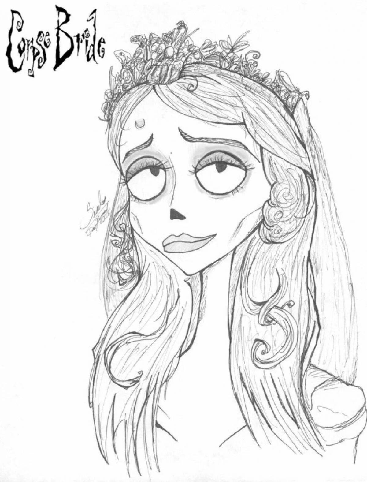Unmentionable coloring page corpse bride