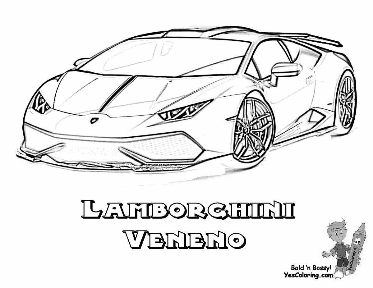 Великолепная раскраска lamba huracan