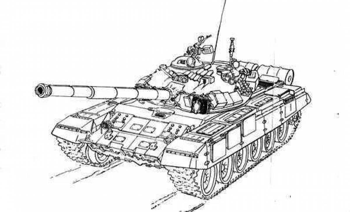 Amazing t-90 coloring page