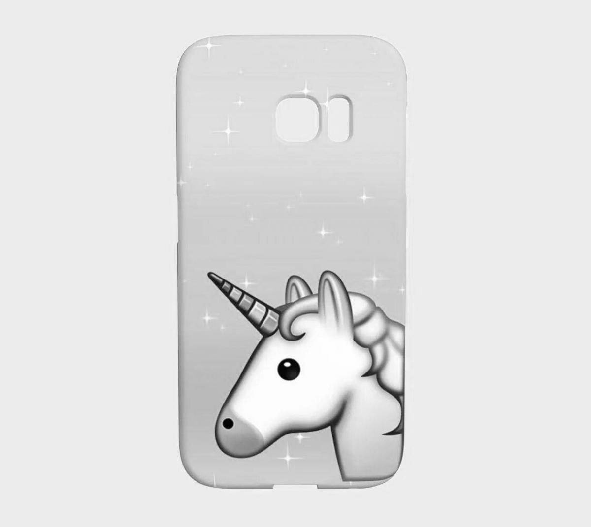 Dreamy phone unicorn coloring book