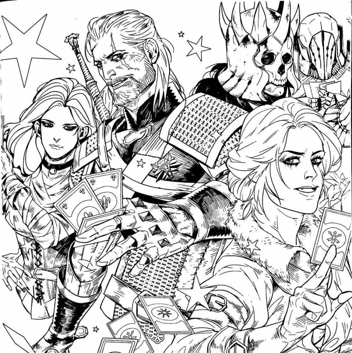 Majestic Witcher 3 coloring book