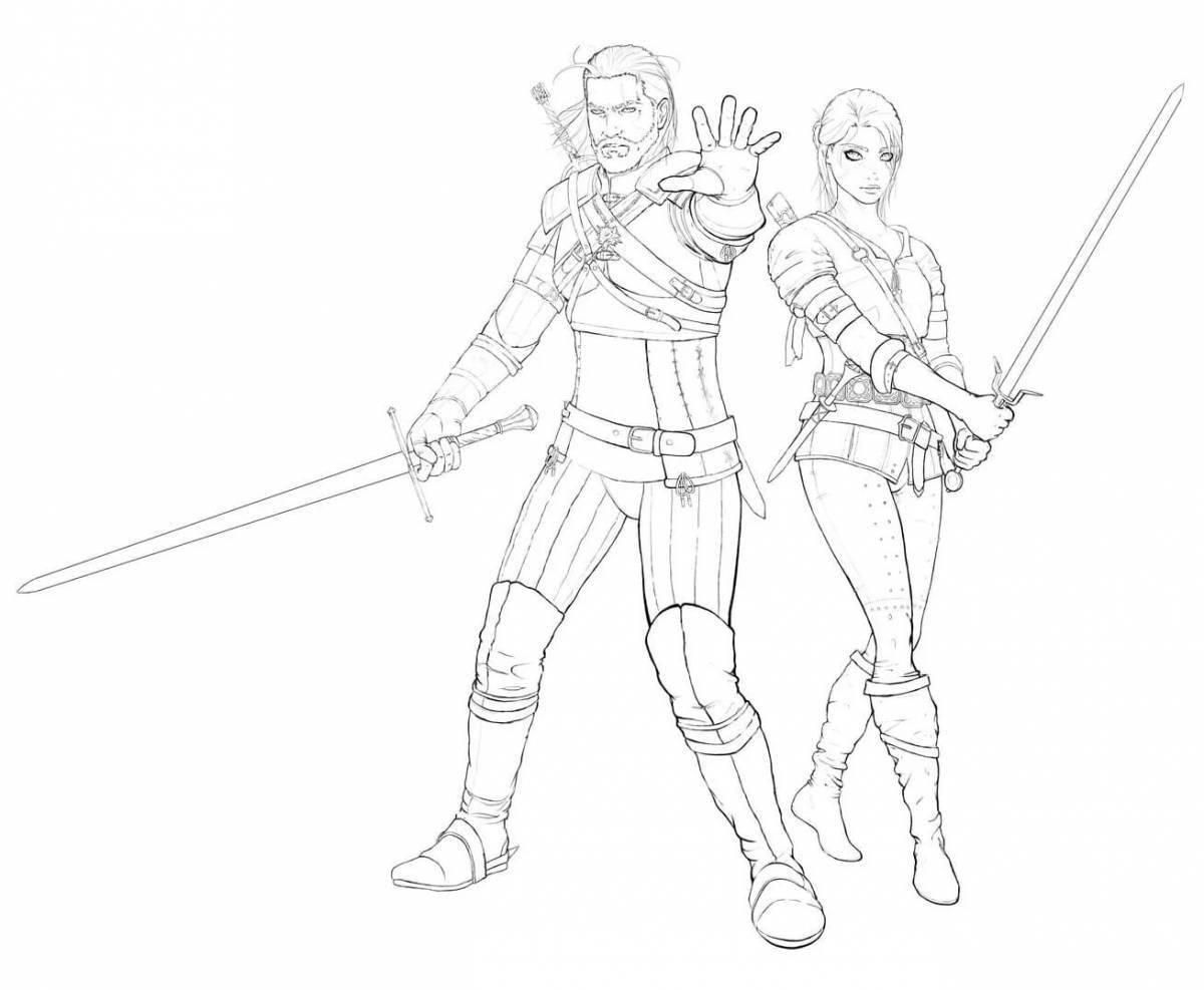Magnificent witcher 3 coloring book