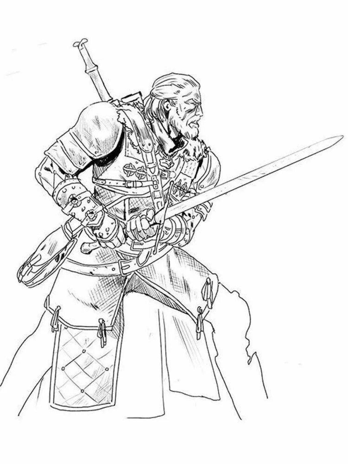 Rampant Witcher 3 coloring book