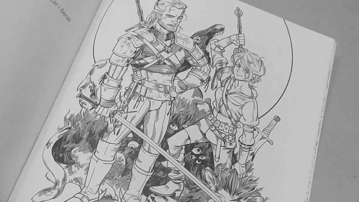 Bright witcher 3 coloring book