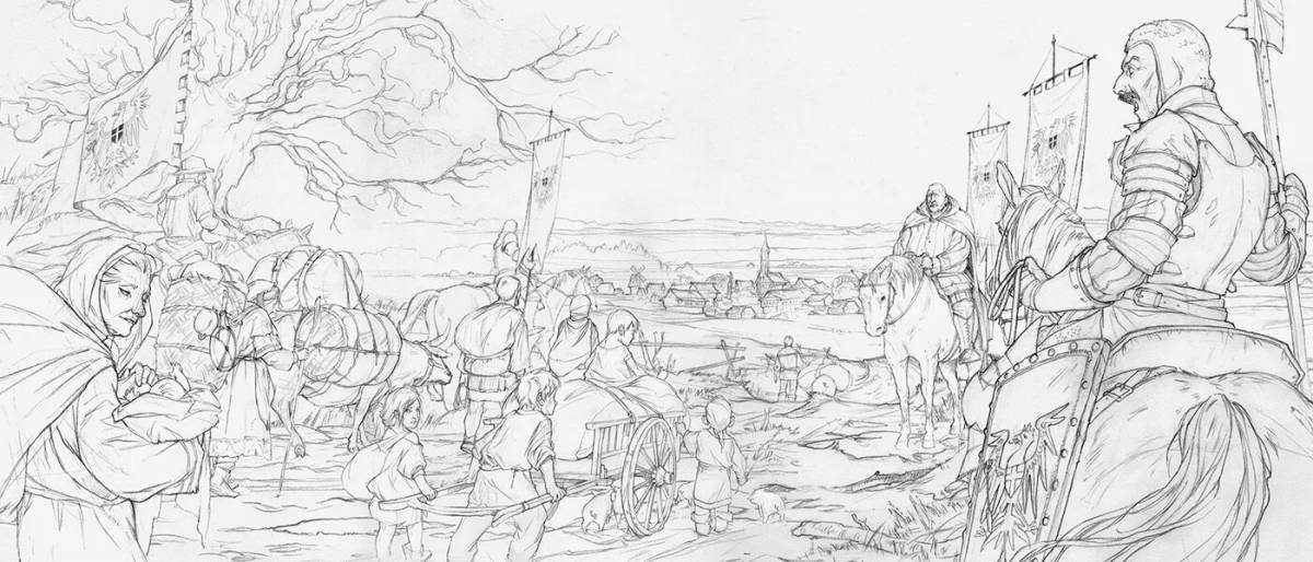 Richly colored witcher 3 coloring page