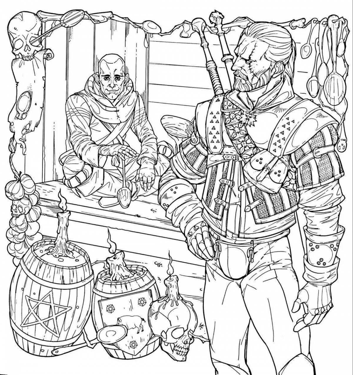 The stunning Witcher 3 coloring book