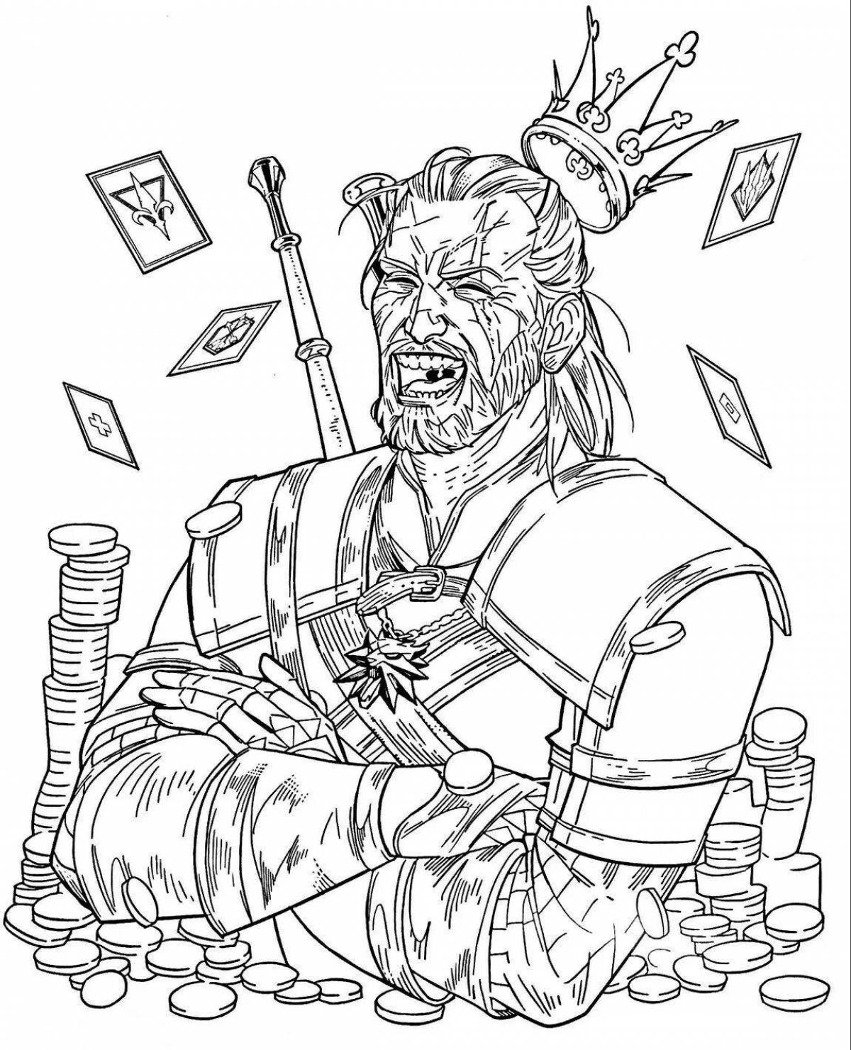 Witcher 3 educational coloring book