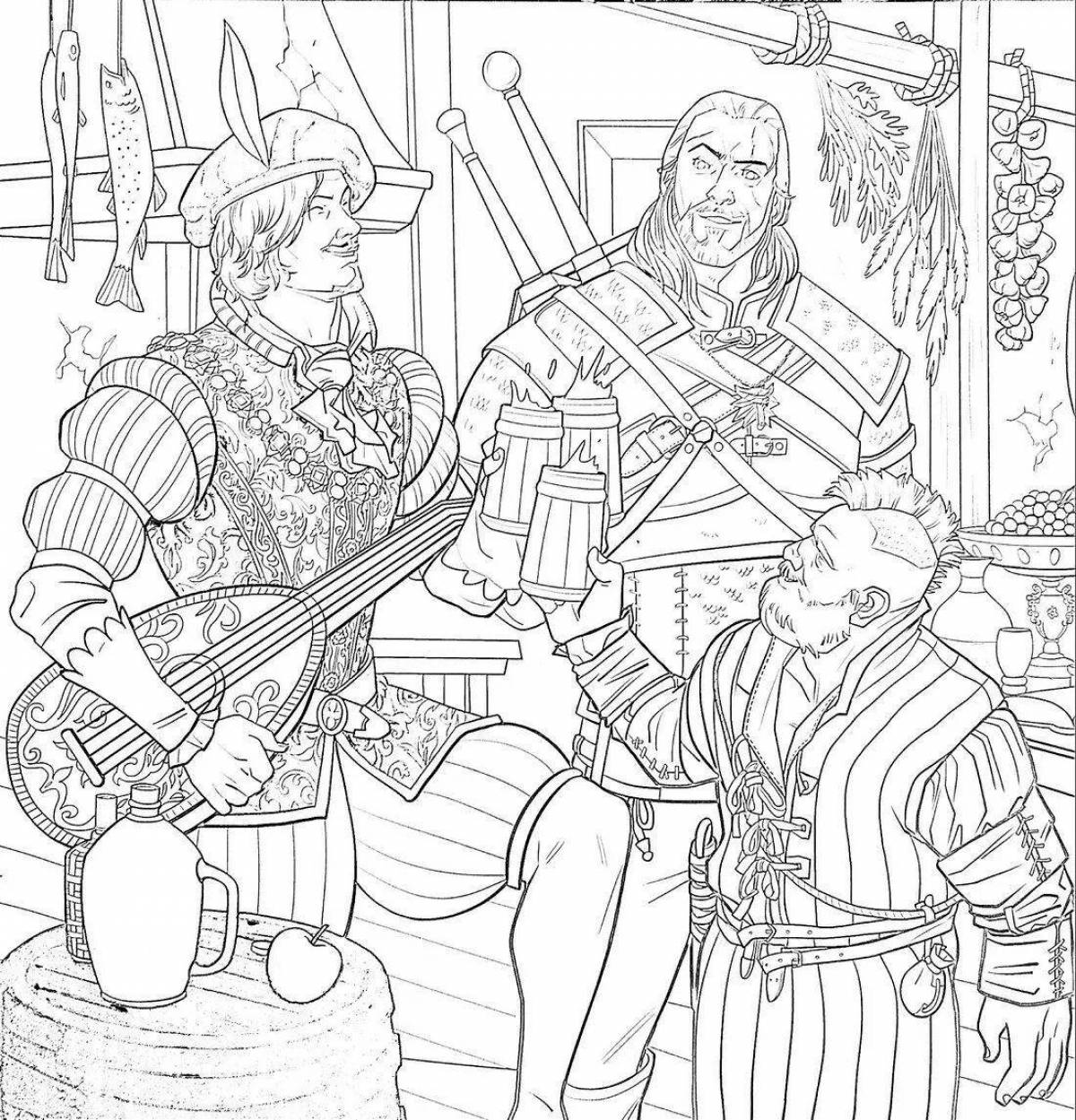Bold Witcher 3 coloring book
