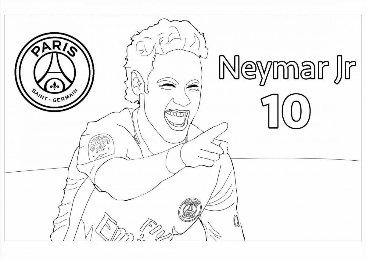 Colorful logo psg coloring page