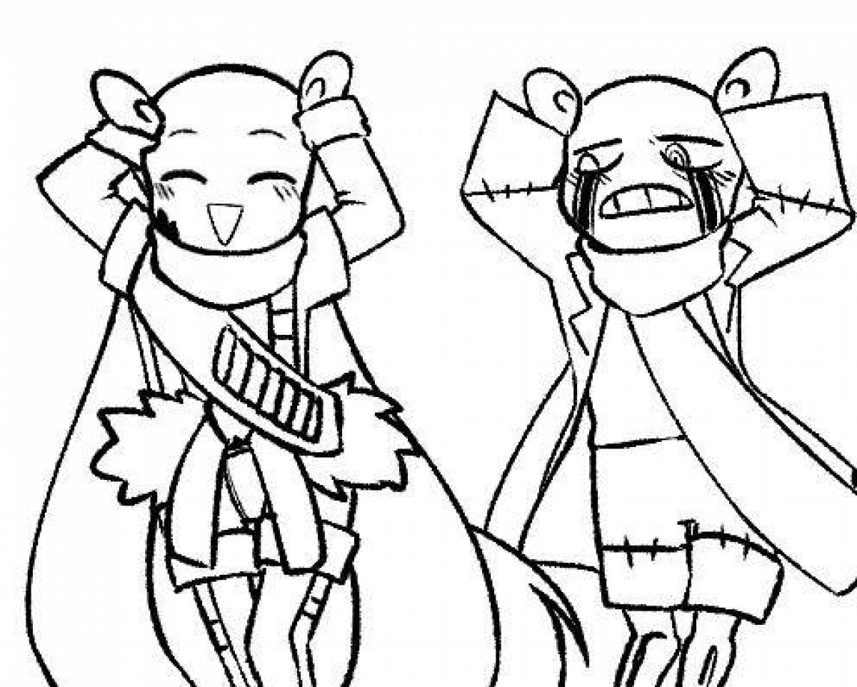 Vibrant error sans coloring page