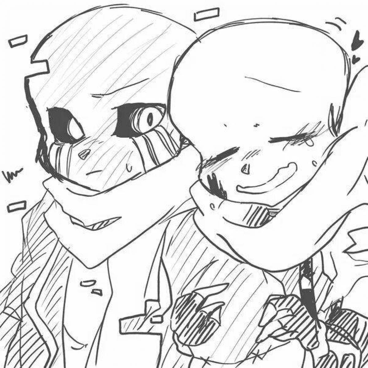 Exciting error sans coloring page