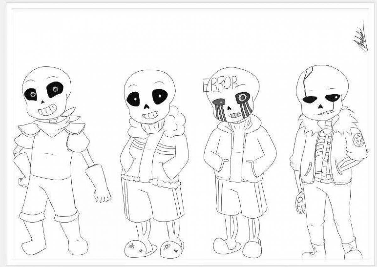 Coloring live error sans