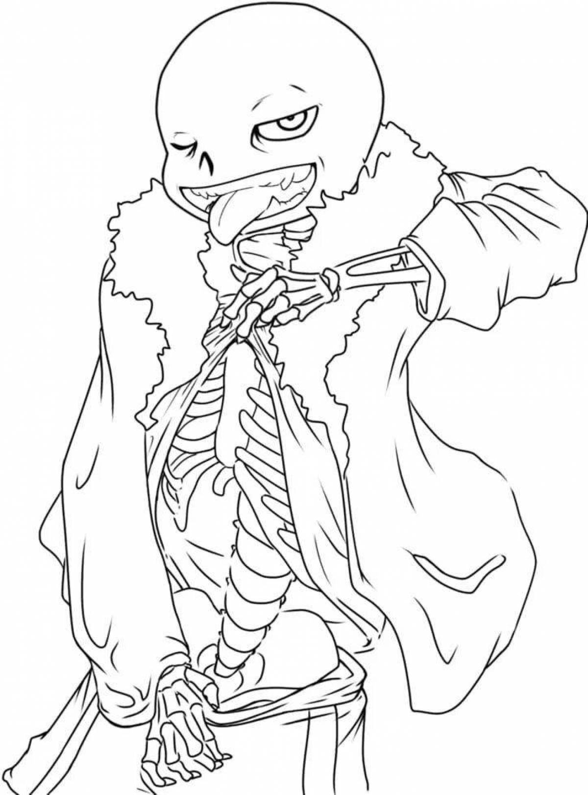 Animated error sans coloring page
