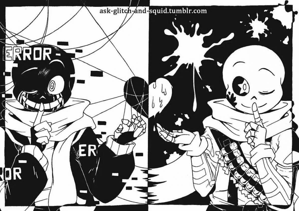 Coloring magical error sans