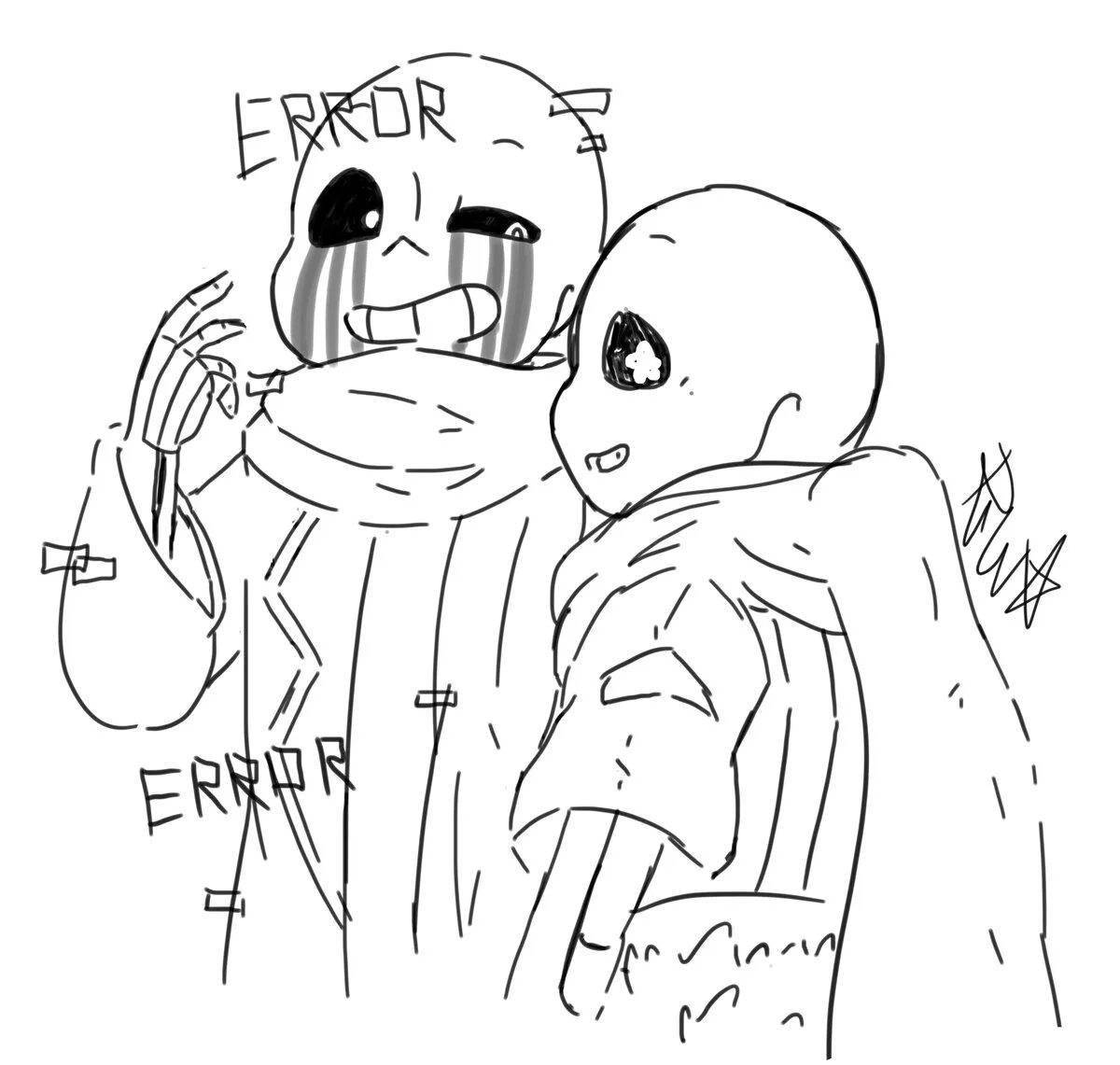 Fun coloring error sans