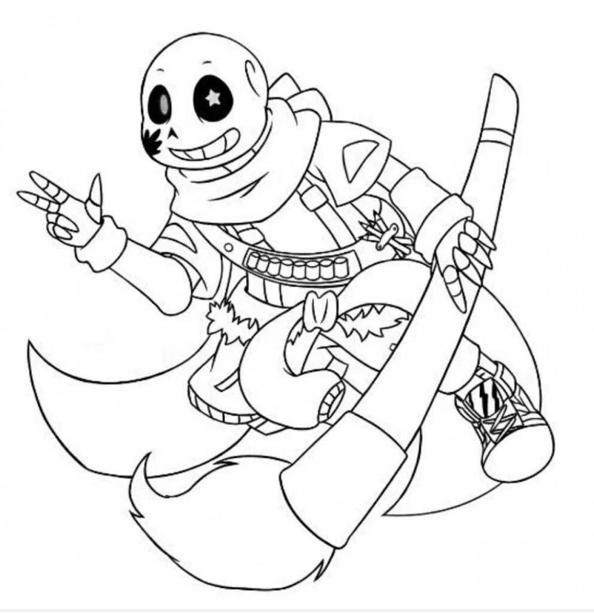 Dynamic error sans coloring page