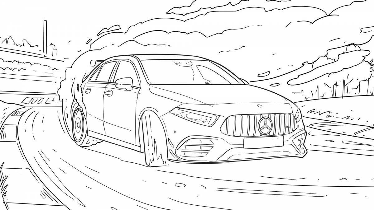 Animated coloring mercedes e200