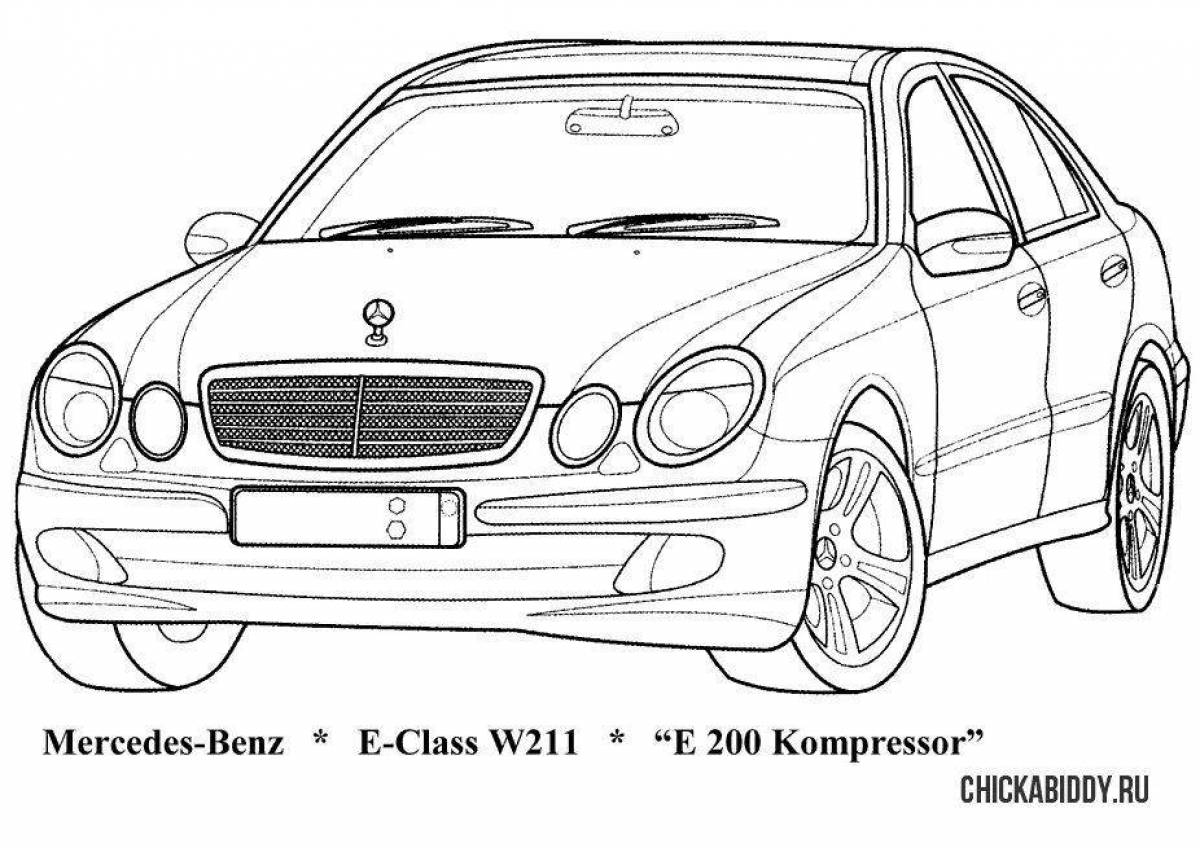 Photo Charming mercedes e200 coloring book
