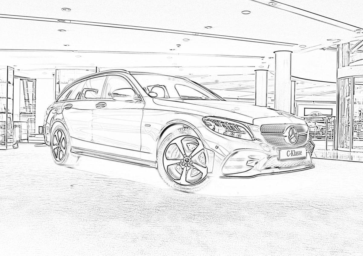 Photo Funny coloring mercedes e200