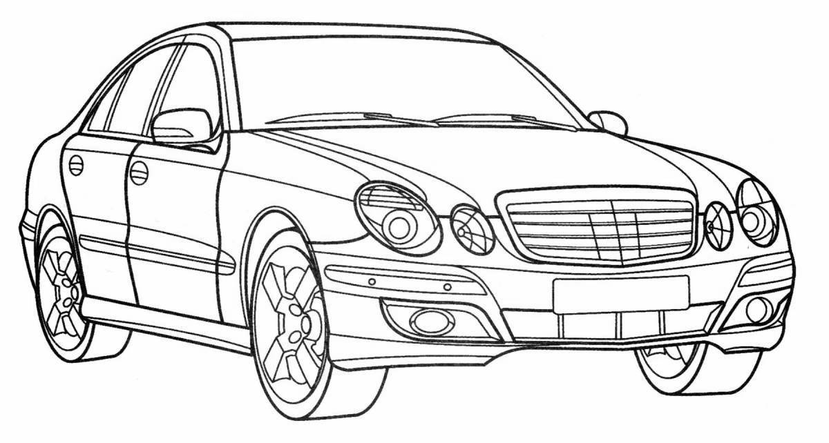 Delightful mercedes e200 coloring book