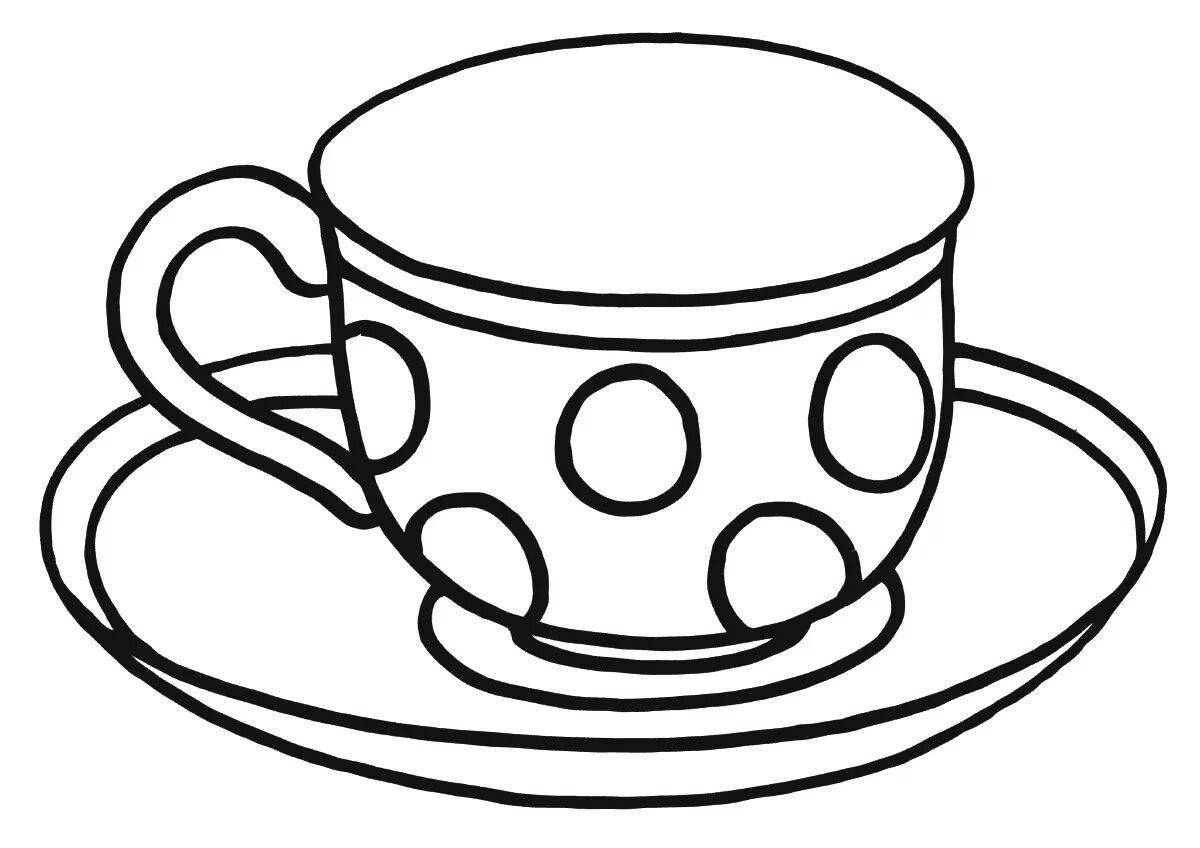 Раскраска чайная чашка zany