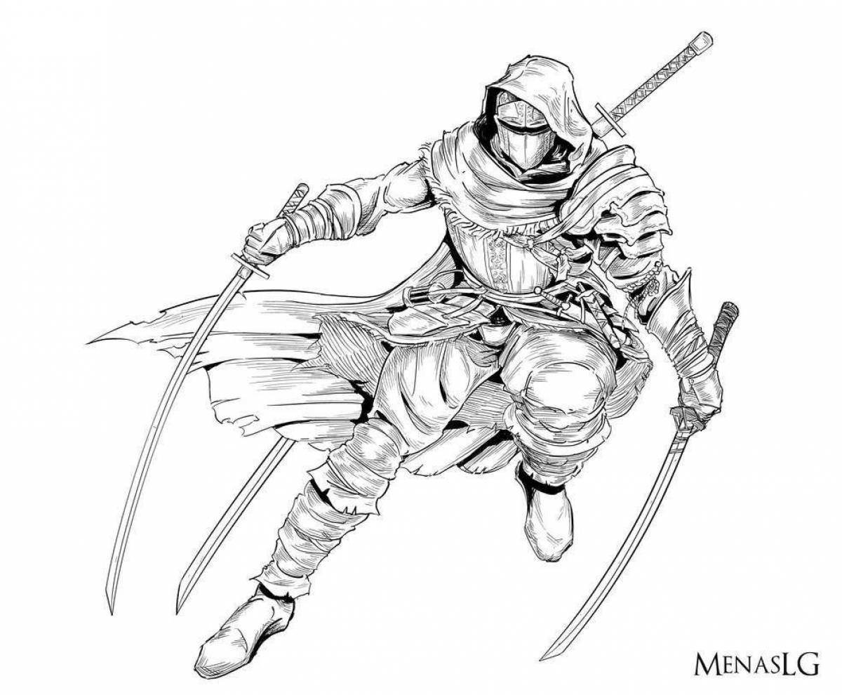 Charming soul knight coloring page