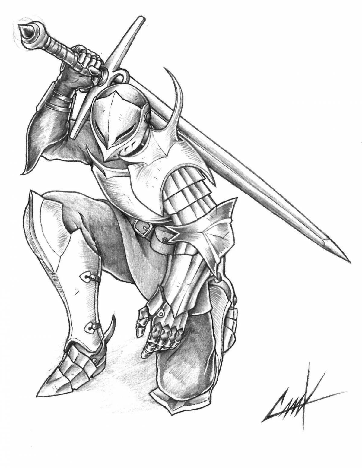Awesome soul knight coloring page