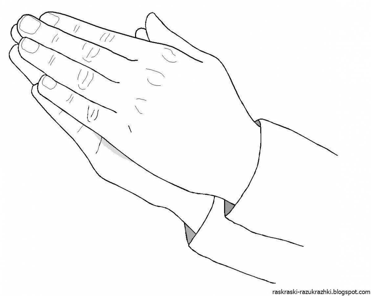 Glittering wrist coloring page