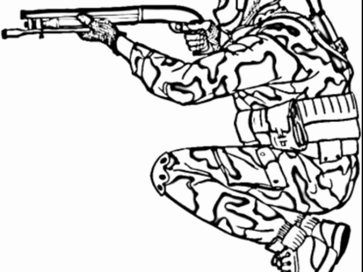 Exquisite army special forces coloring page