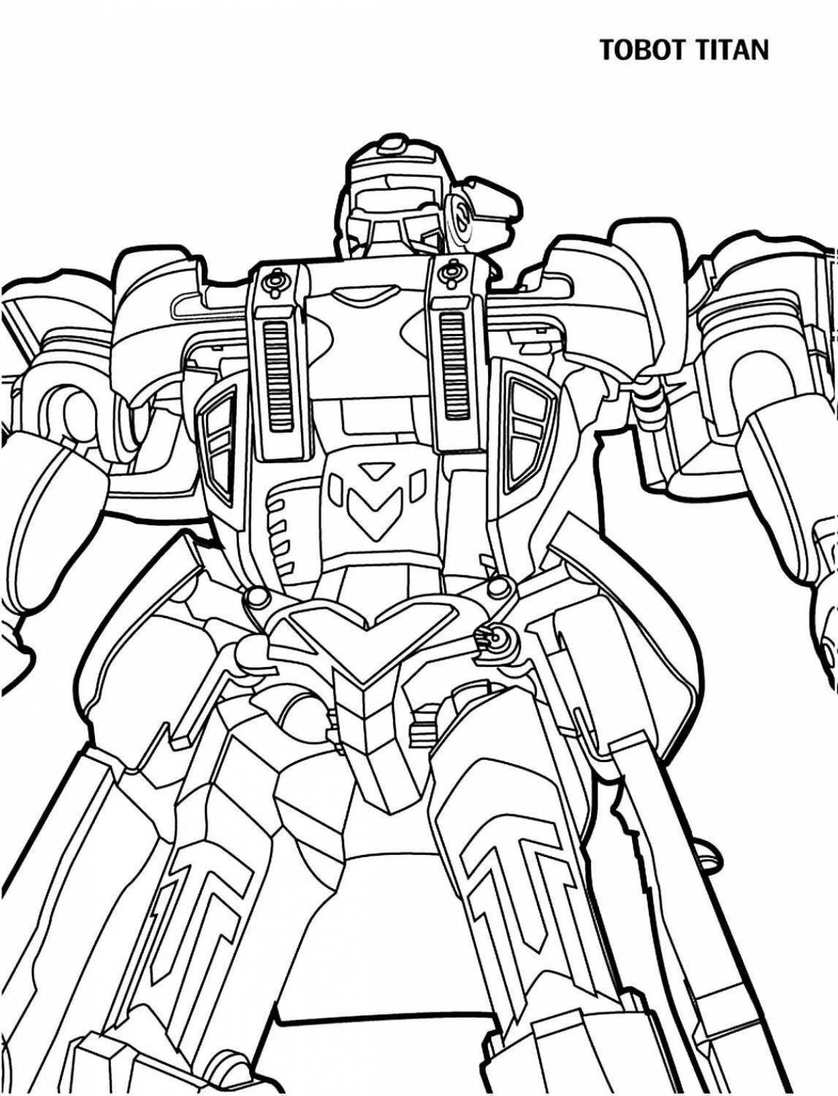 Attractive tobot r coloring page