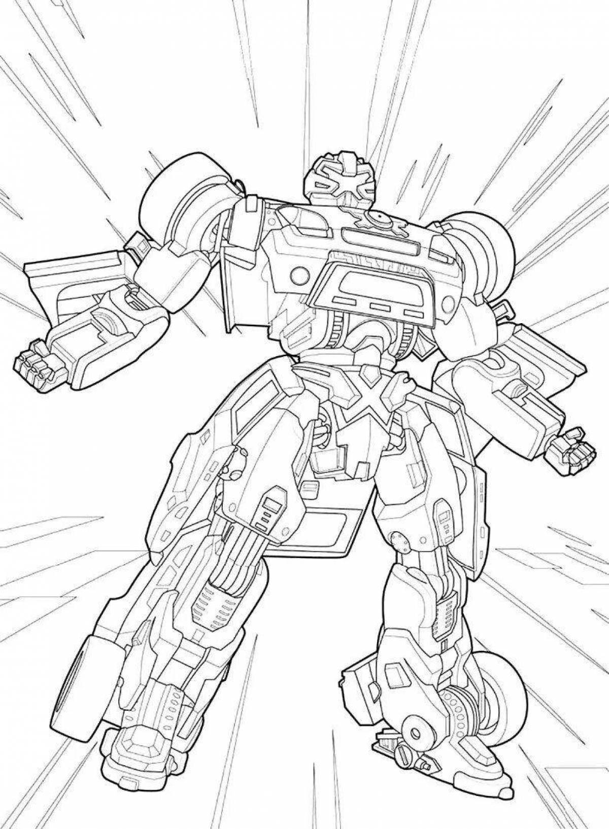 Fancy tobot r coloring book