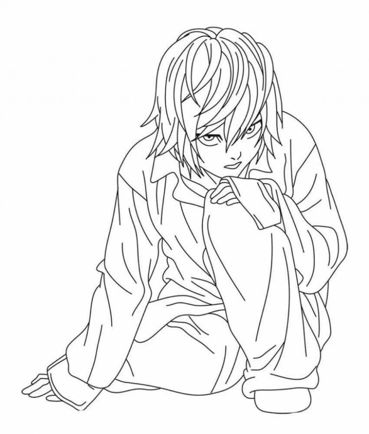 Light yagami coloring page