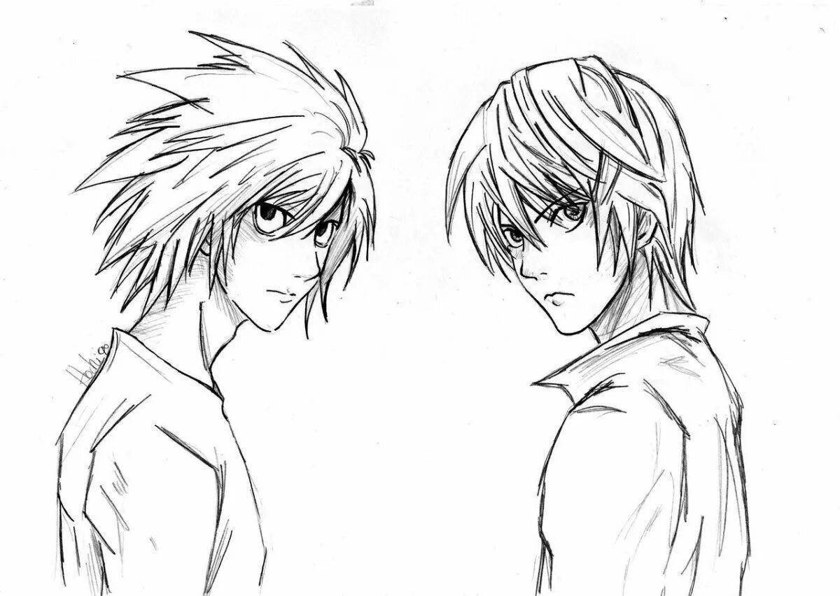 Awesome light yagami coloring page