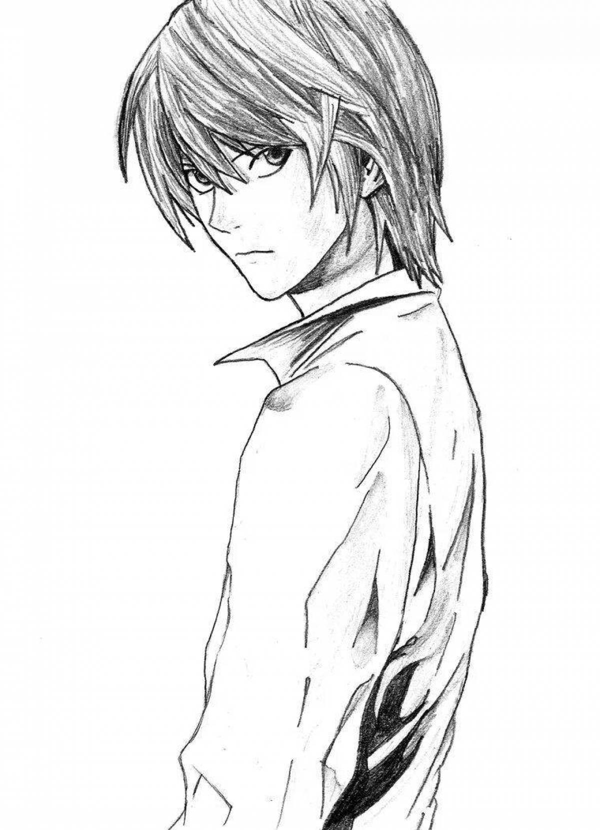 Coloring dazzling yagami light