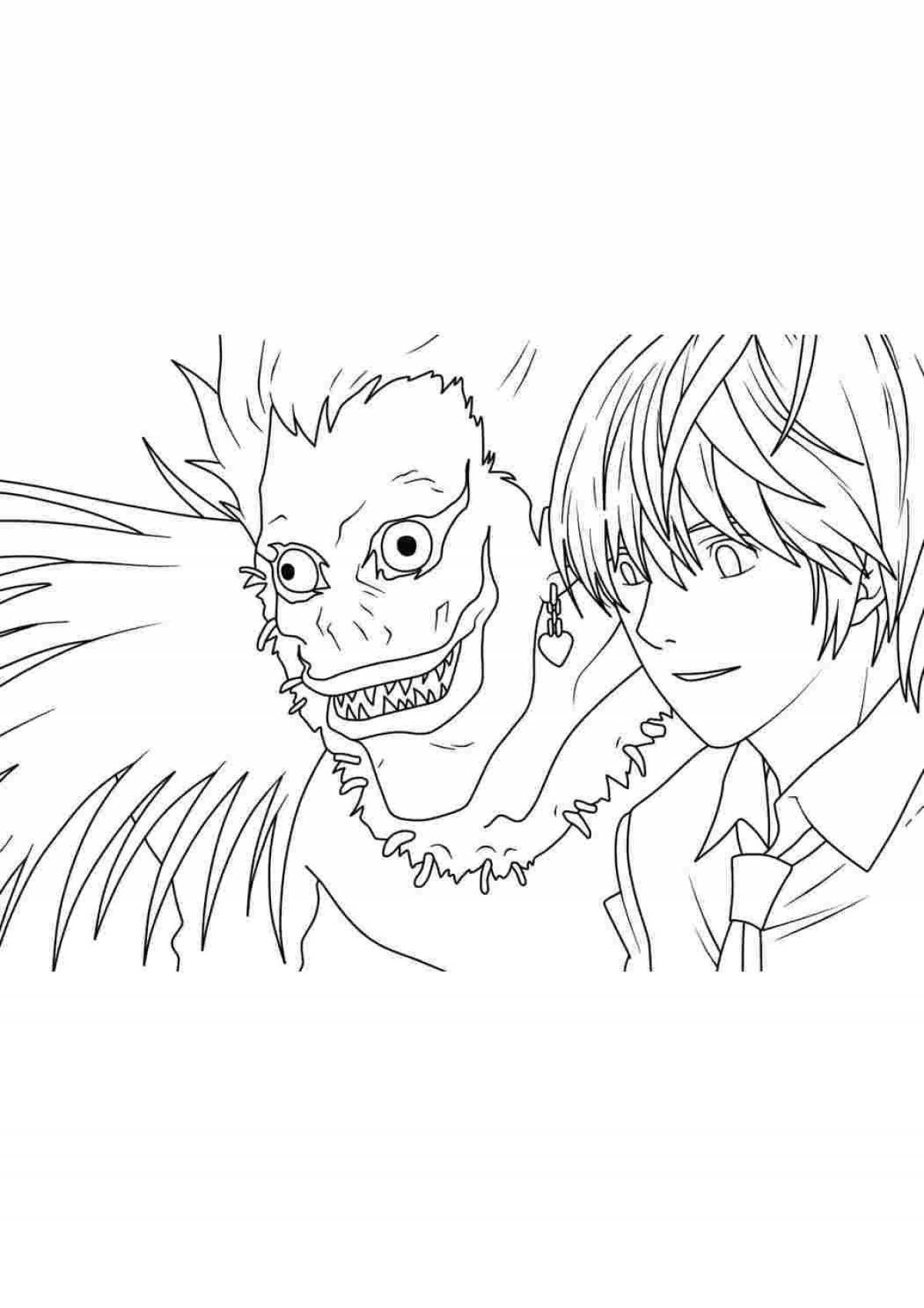 Light yagami coloring page