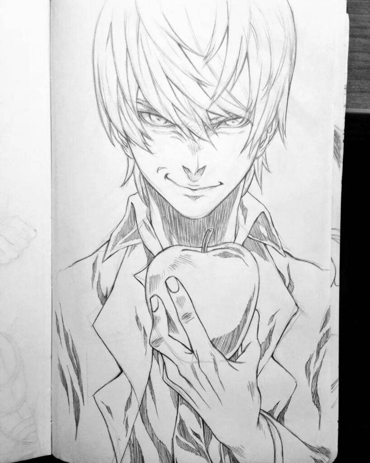 Coloring lovely yagami light