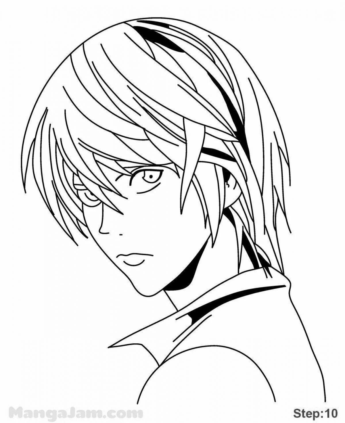 Coloring gorgeous yagami light