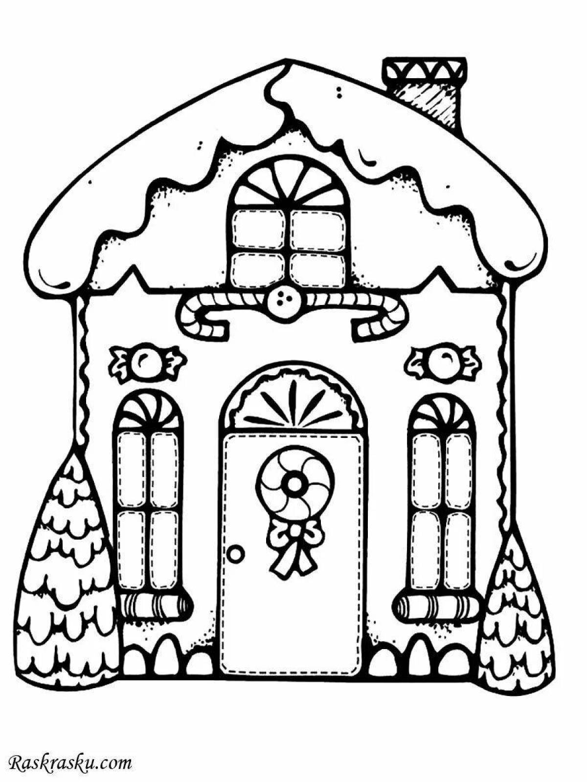Exotic fairy house coloring book