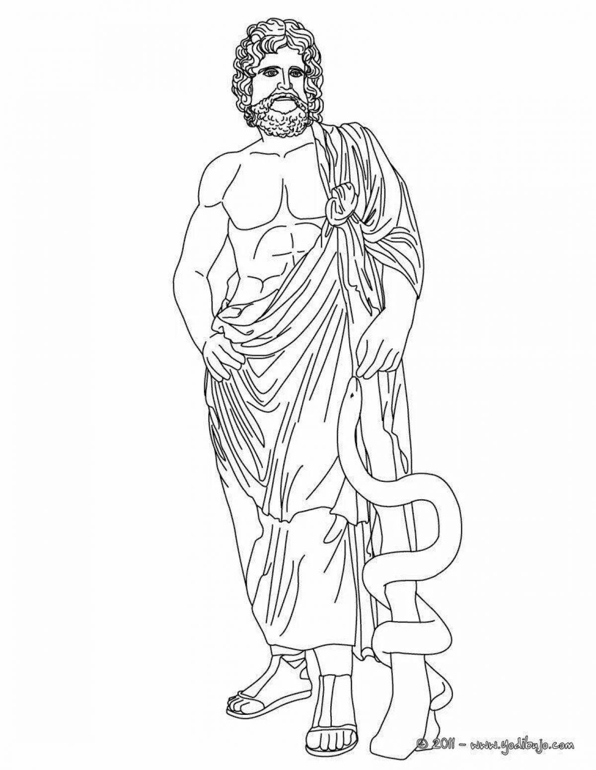 Возвышенная раскраска древнегреческие боги
