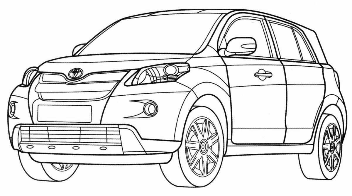 Toyota colorful cars coloring book