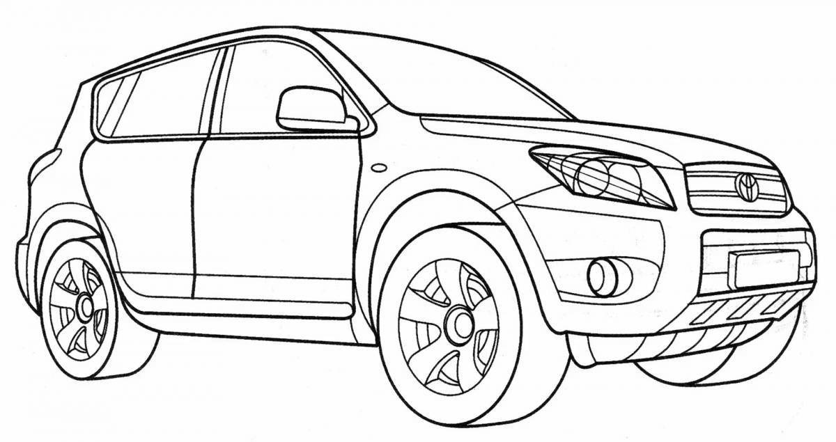 Toyota fabulous cars coloring book