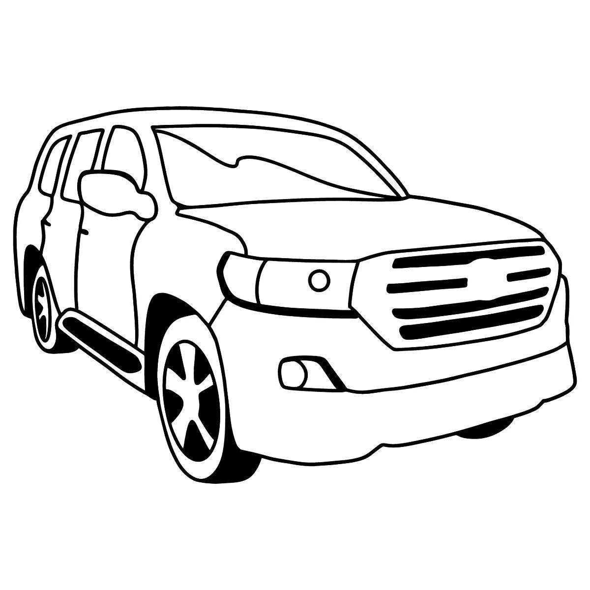 Toyota fine cars coloring book