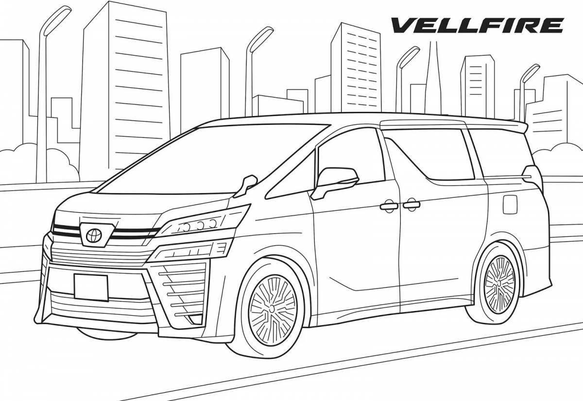 Coloring page dazzling toyota cars