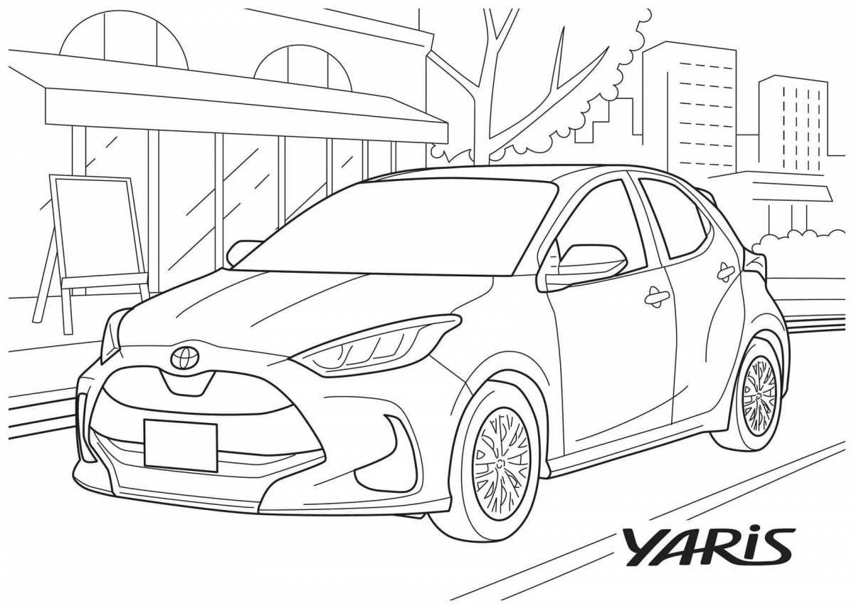 Coloring page stylish toyota cars