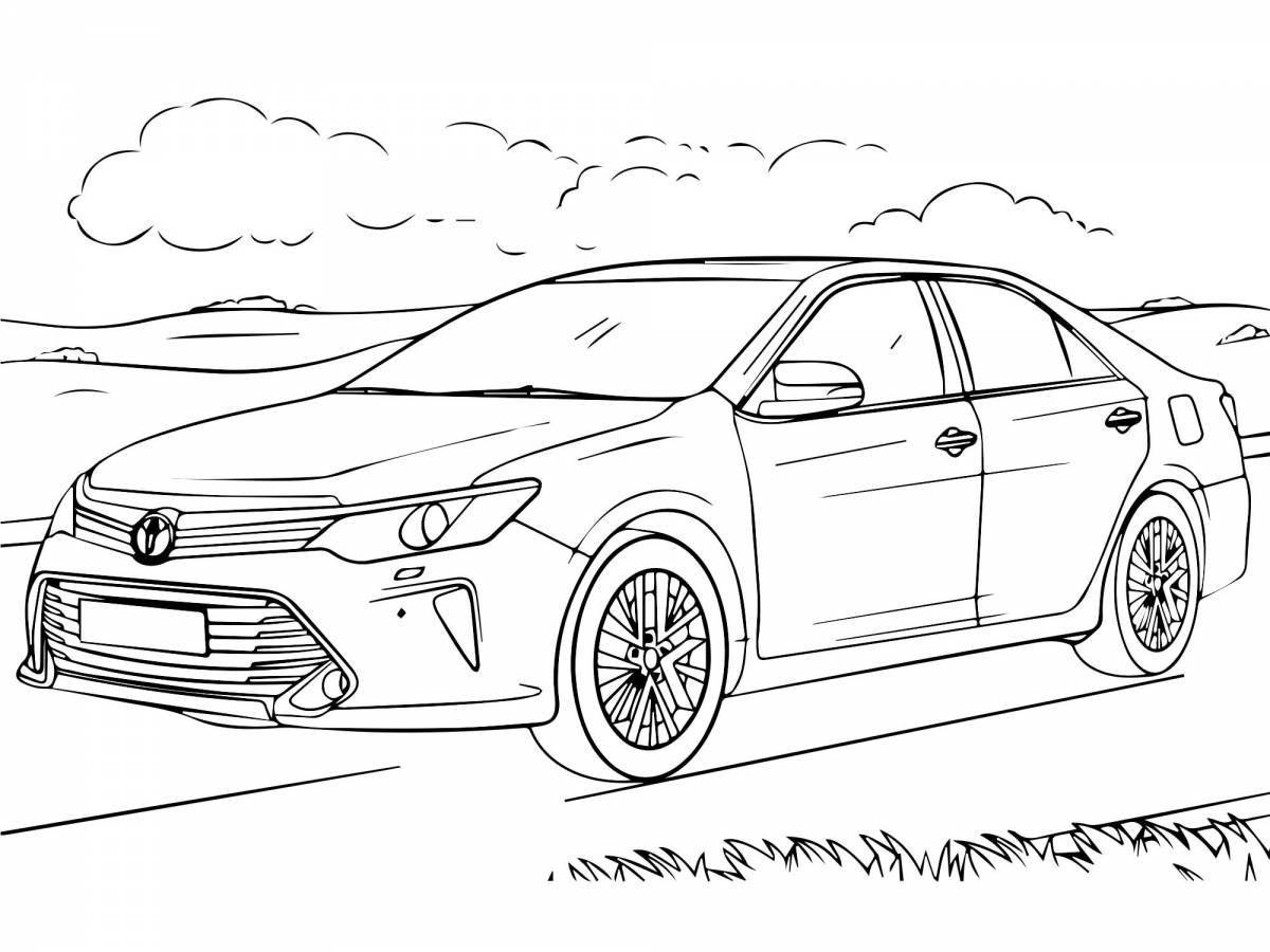 Coloring cute cars toyota