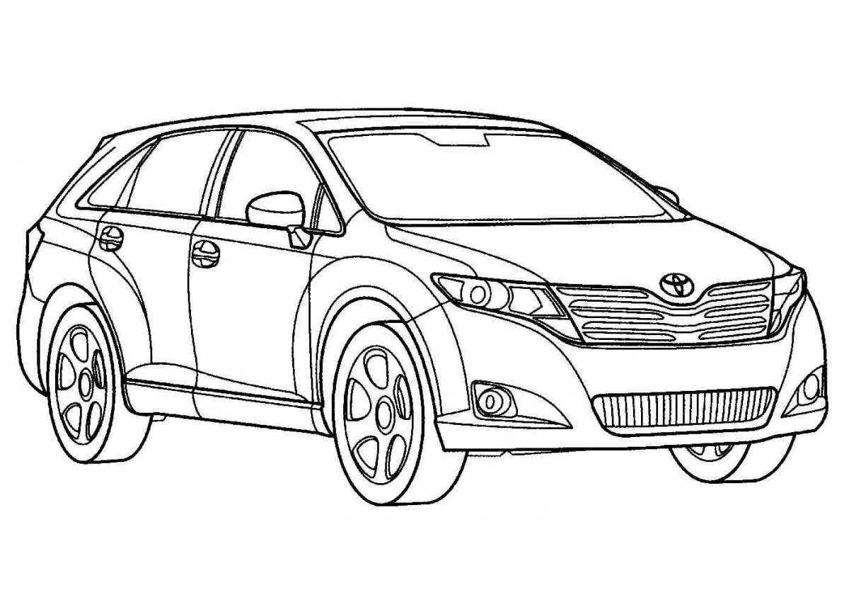 Charming toyota cars coloring book