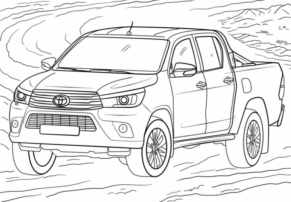 Coloring animated toyota cars